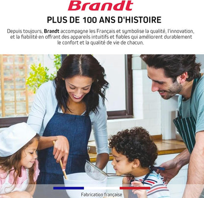 2026 Brandt - BPI6413BM - Plaque Induction et Gaz - Table de Cuisson - Noir - 4 Foyers - 3400W Electrique et 4600 Gaz - Dimensions Encastrement : 56x49cm - 9 Positions par Foyer - Fabriqué en France