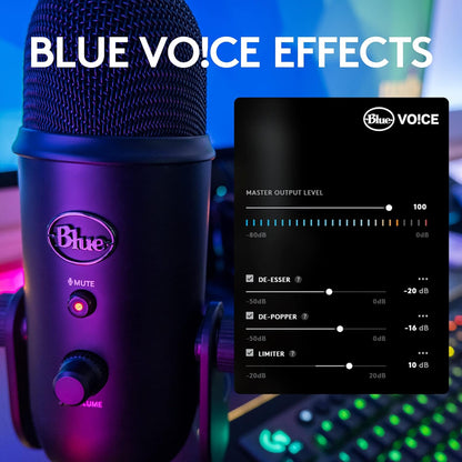 2026 2025 Logitech for Creators Microphone USB Blue Yeti (Noir)