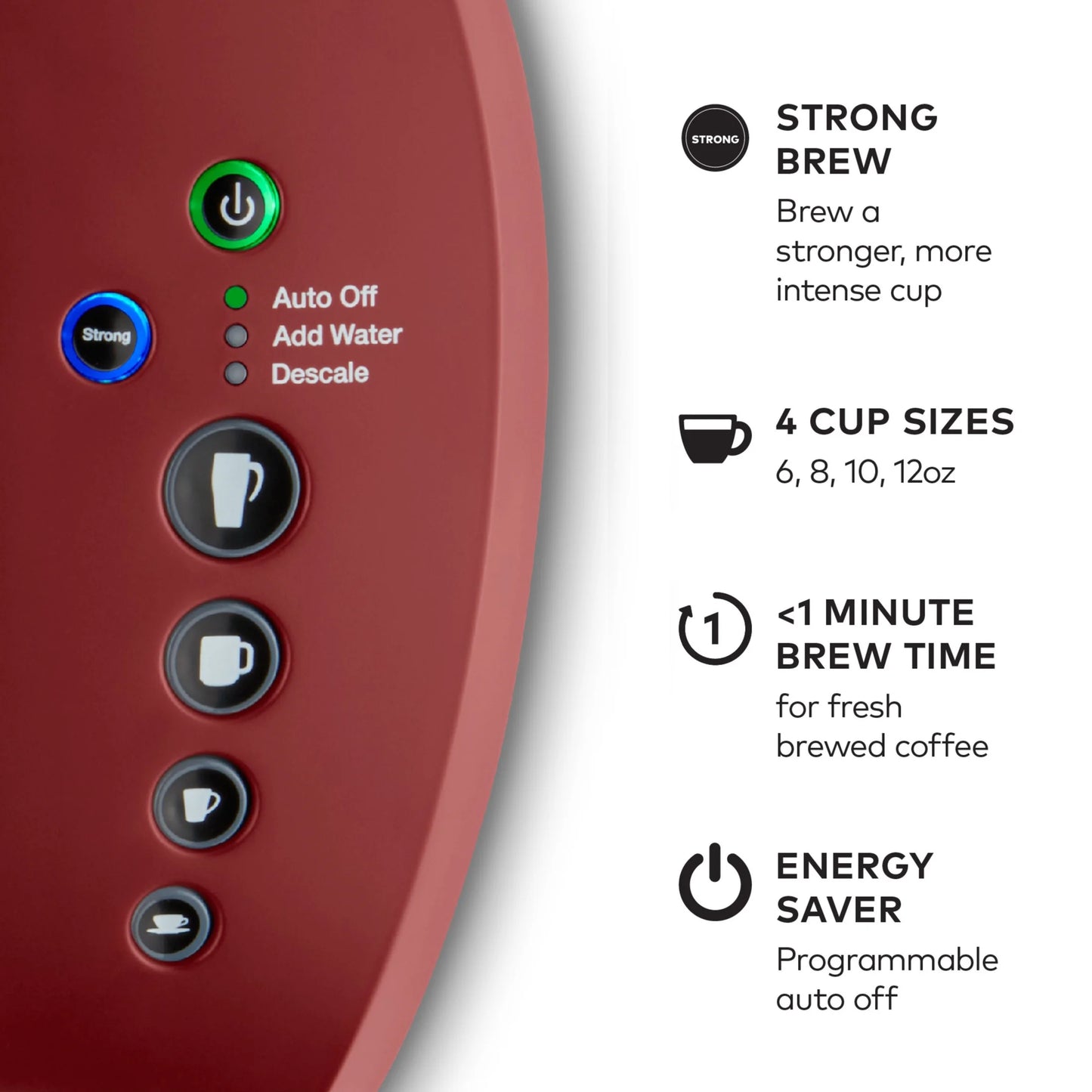 2026 2025 Keurig K-Select Machine à Café à Dosettes K-Cup à Service Unique – Édition Vintage Rouge, Grand Réservoir et Fonction Strong Brew pour un Café Plus Intense
