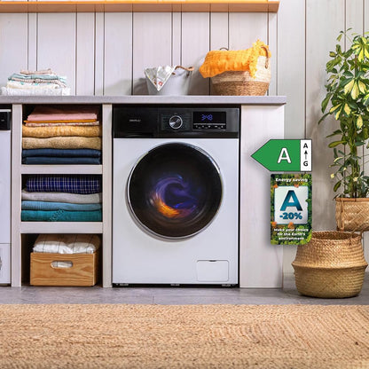 2026 Cecotec Bolero Dresscode 10500 Inverter Steel A. Lave-linge 10 kg Steel, 1400 tr/min, Moteur Inverter Plus, Vapeur, Classe A.