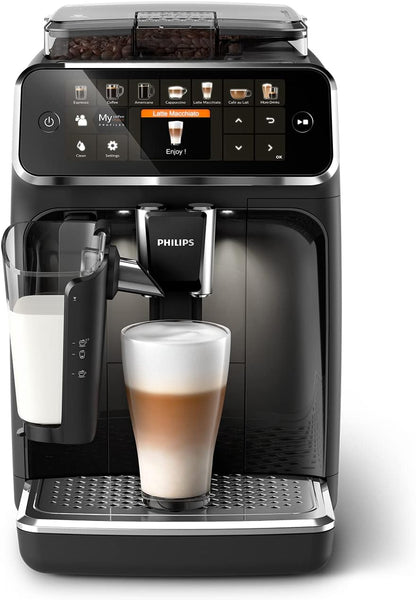 2026 Philips Série 5400 Machine Expresso - Café à Grain - LatteGo Mousseur à Lait, 12 Spécialités de Café, Affichage Intuitif, 4 Profils Utilisateur, Noir (EP5441/50)