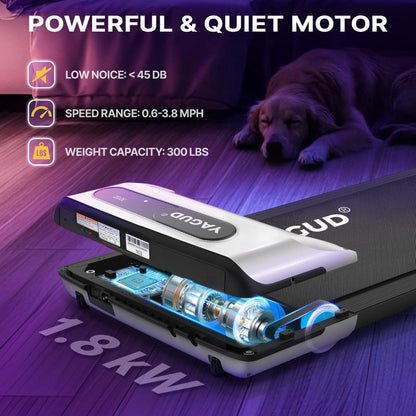 2026 [BLACKFRIDAY]Yagud Walking Pad with Wheels,Remote Control, LED Display, Portable Under Desk Treadmill for Small Spaces, Home/Office Exercise Equipment Fitness Workout Calories