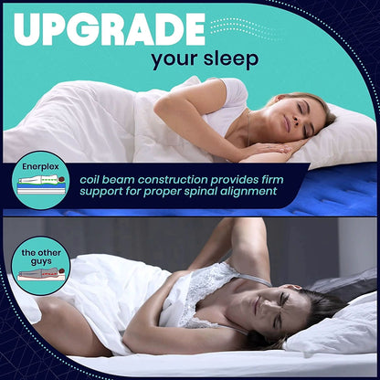 2026 Matelas Gonflable EnerPlex avec Pompe Intégrée – Matelas Gonflable Double Hauteur pour Camping, Maison & Voyage – Queen, 13 Pouces