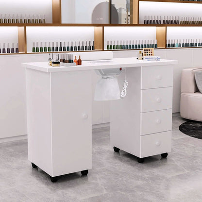 2026 Table de Manucure OmySalon avec Aspirateur Électrique Intégré (Système d’Aspiration Downdraft)