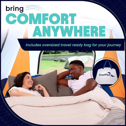2026 Matelas Gonflable EnerPlex avec Pompe Intégrée – Matelas Gonflable Double Hauteur pour Camping, Maison & Voyage – Queen, 13 Pouces