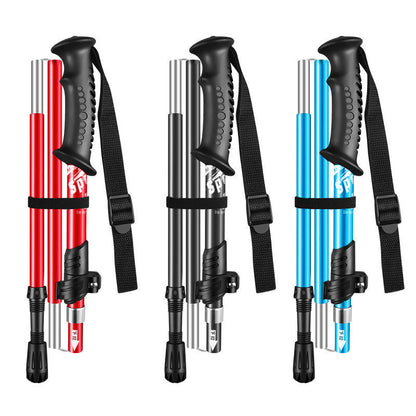 2026 Ultraleichter Aluminium-Wanderstock – Schwarz