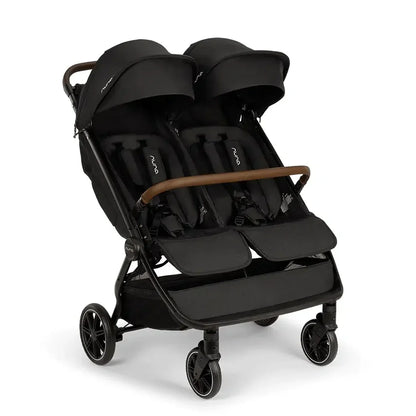 2026 2025 Nuna TRVL dubl Geschwisterwagen – Caviar | Leichter Doppelkinderwagen ab Geburt, kompatibel mit PIPA™ Babyschalen