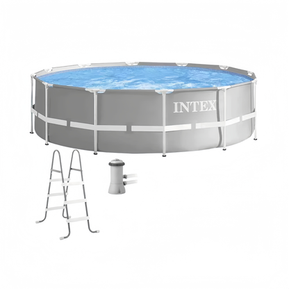 2026 2025 Intex Prism Frame – Piscine Hors-sol 12 pieds x 39 pouces, Structure Acier, Filtre et Échelle Inclus, Édition Limitée