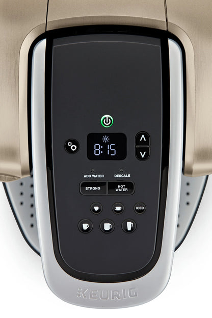 2026 2025 Keurig K-Elite – Machine à Café à Dosettes K-Cup à Portion Unique, Finition Brossée Slate, Programmable pour Café Chaud et Glacé