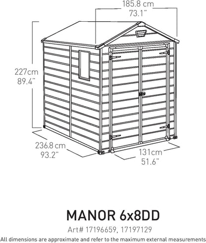 2026 2025 Keter Manor 68 – Abri de Jardin 4,1 m² Étanche & Anti-UV, Édition Limitée