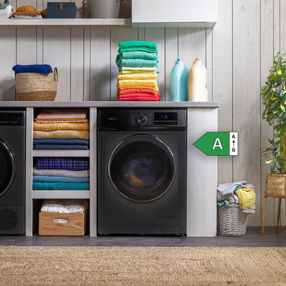 2026 Cecotec Bolero Dresscode 10500 Inverter Steel A. Lave-linge 10 kg Steel, 1400 tr/min, Moteur Inverter Plus, Vapeur, Classe A.