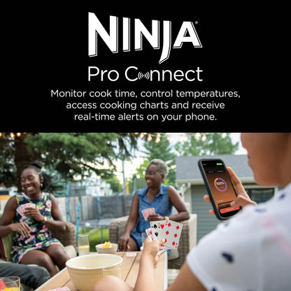 2026 2025 Ninja Woodfire Pro Connect XL Barbecue et Fumoir Électrique avec Support et Housse