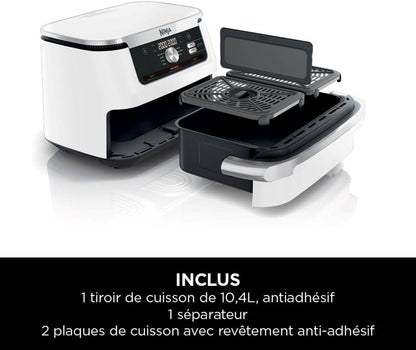 2026 2025 NINJA Foodi AF500EU – Friteuse à Air Chaud FlexDrawer 10,4 L, Double Zone avec Séparateur Amovible, 7 Fonctions de Cuisson – Édition Limitée Haute Performance