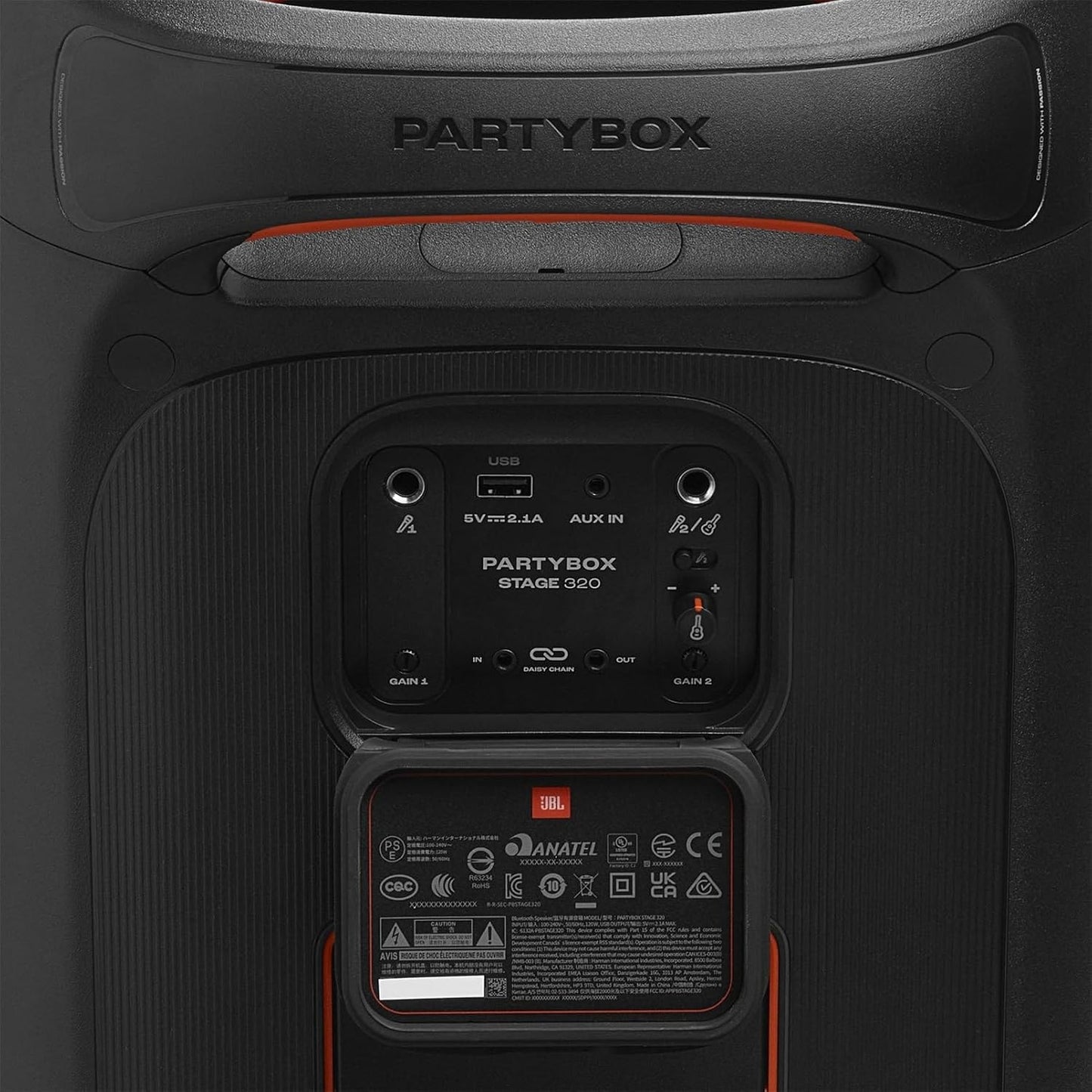 2026 PartyBox Club 120,Enceinte portable de soirée,poignée pliable ergonomique,jeu de lumières,12 heures d'autonomie,résistante aux éclaboussures IPX4,noir,Prise européenne (Type C) -