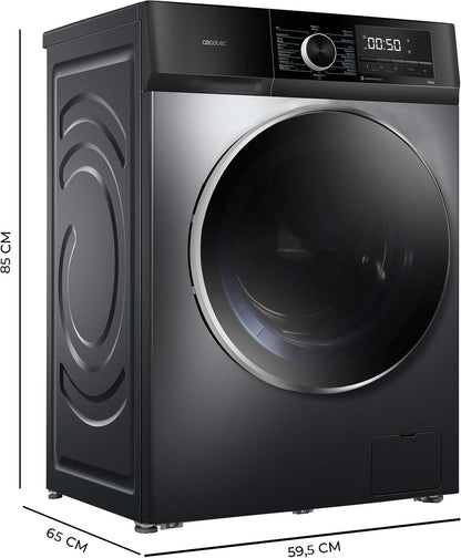 2026 Cecotec Bolero Dresscode 10500 Inverter Steel A. Lave-linge 10 kg Steel, 1400 tr/min, Moteur Inverter Plus, Vapeur, Classe A.
