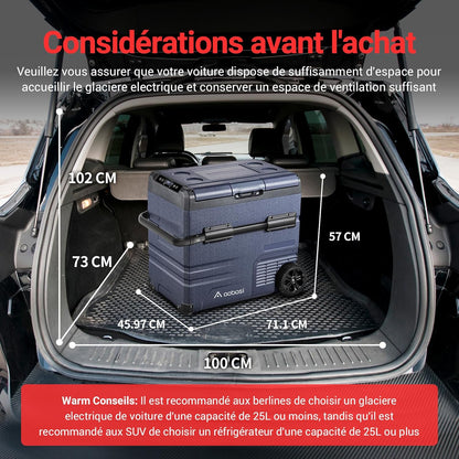 2026 115L Glaciere Electrique Double Zone,Glaciere a Compression WiFi APP,12 V/24 V et 100-240 V Frigo Camping,-20 ℃ à 20 ℃,pour Voiture,Camion,Bateau,Camping,Car,Caravanes,Voyageant,Maison