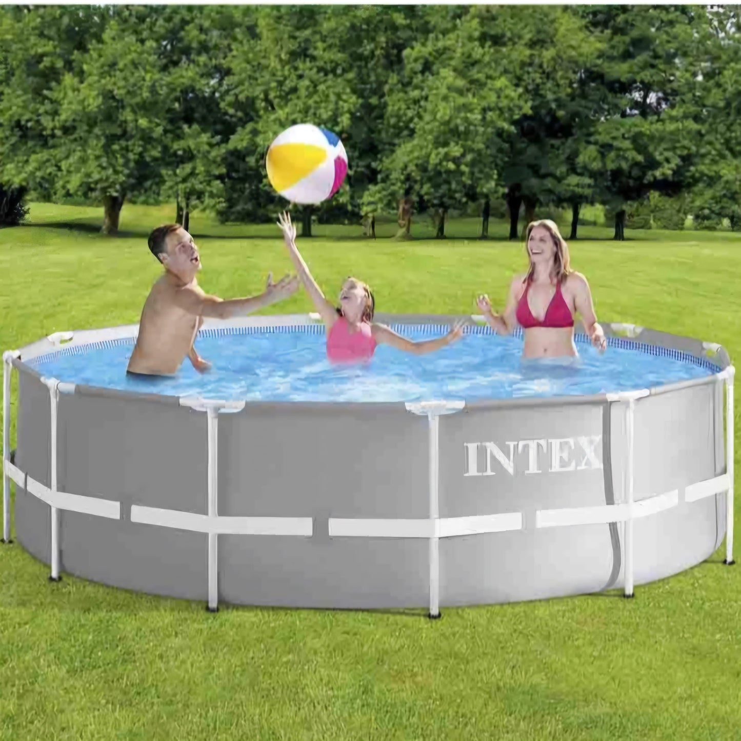2026 2025 Intex Prism Frame – Piscine Hors-sol 12 pieds x 39 pouces, Structure Acier, Filtre et Échelle Inclus, Édition Limitée