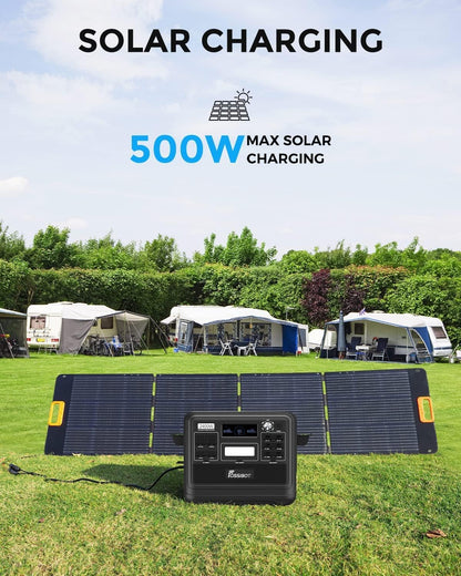 2026 F2400 Station électrique portable CA 2400W (4800W Pic),Station Silencieux Solaire 2048Wh LiFePO4,Groupe Générateur Électrique Onduleur Alimentation de Secours à Domicile Camping