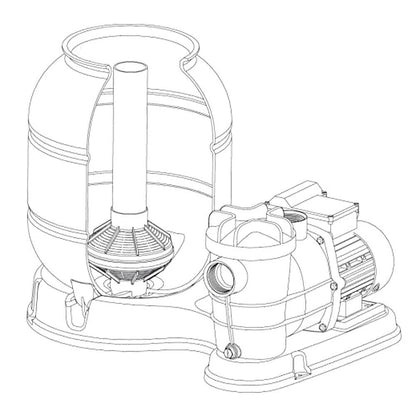 2026 Filtre à sable système de filtration pompe de filtration pompe de piscine 6000 litres par heure 16_0002466