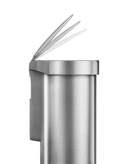2026 2025 Simplehuman Poubelle de Cuisine Semi-Ronde à Ouverture au Pied 60 Litres avec Couvercle à Fermeture Douce, Acier Inoxydable Brossé
