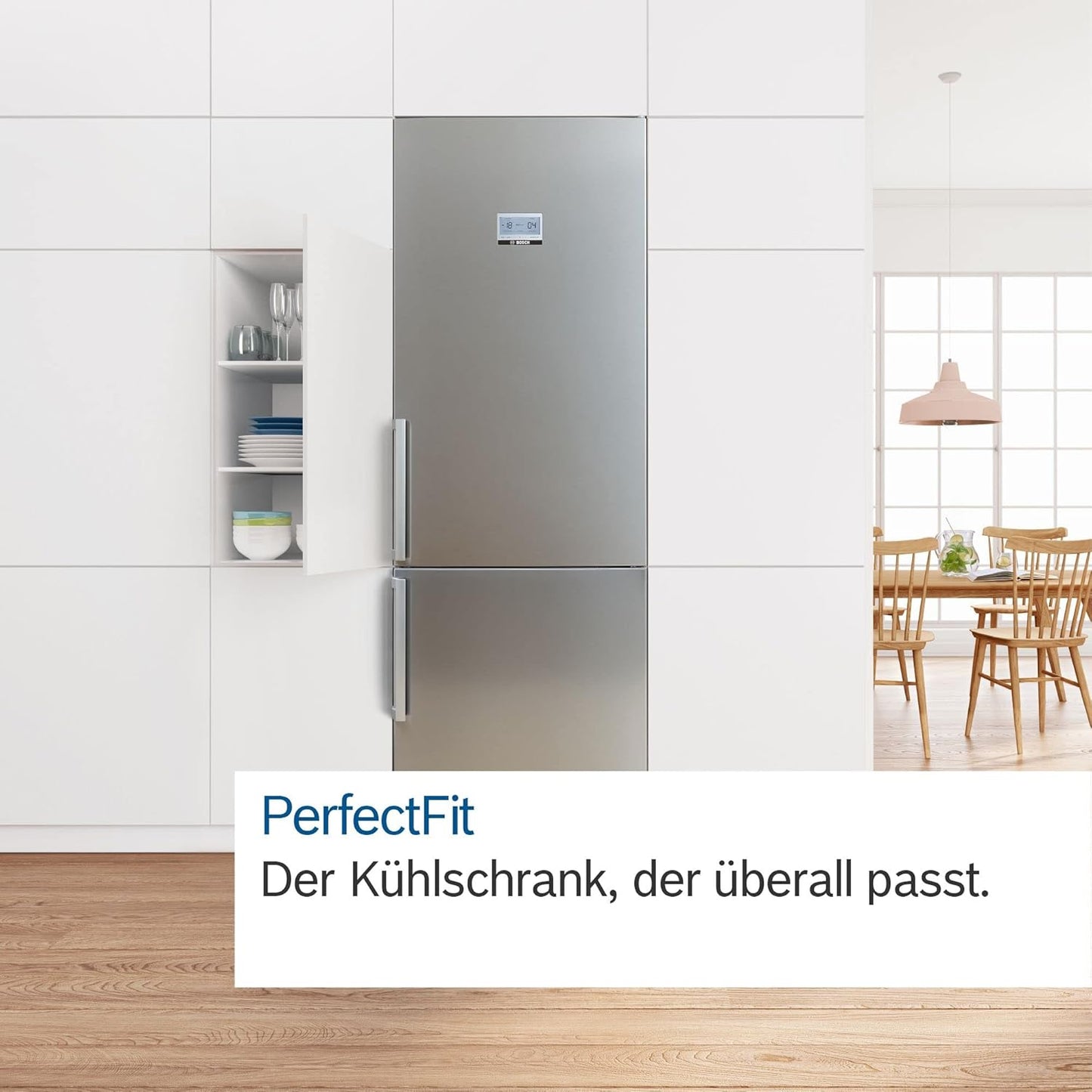 2026 Bosch KGN367LDF- Série 4, Réfrigérateur combiné pose-libre,186 x 60 cm, Inox