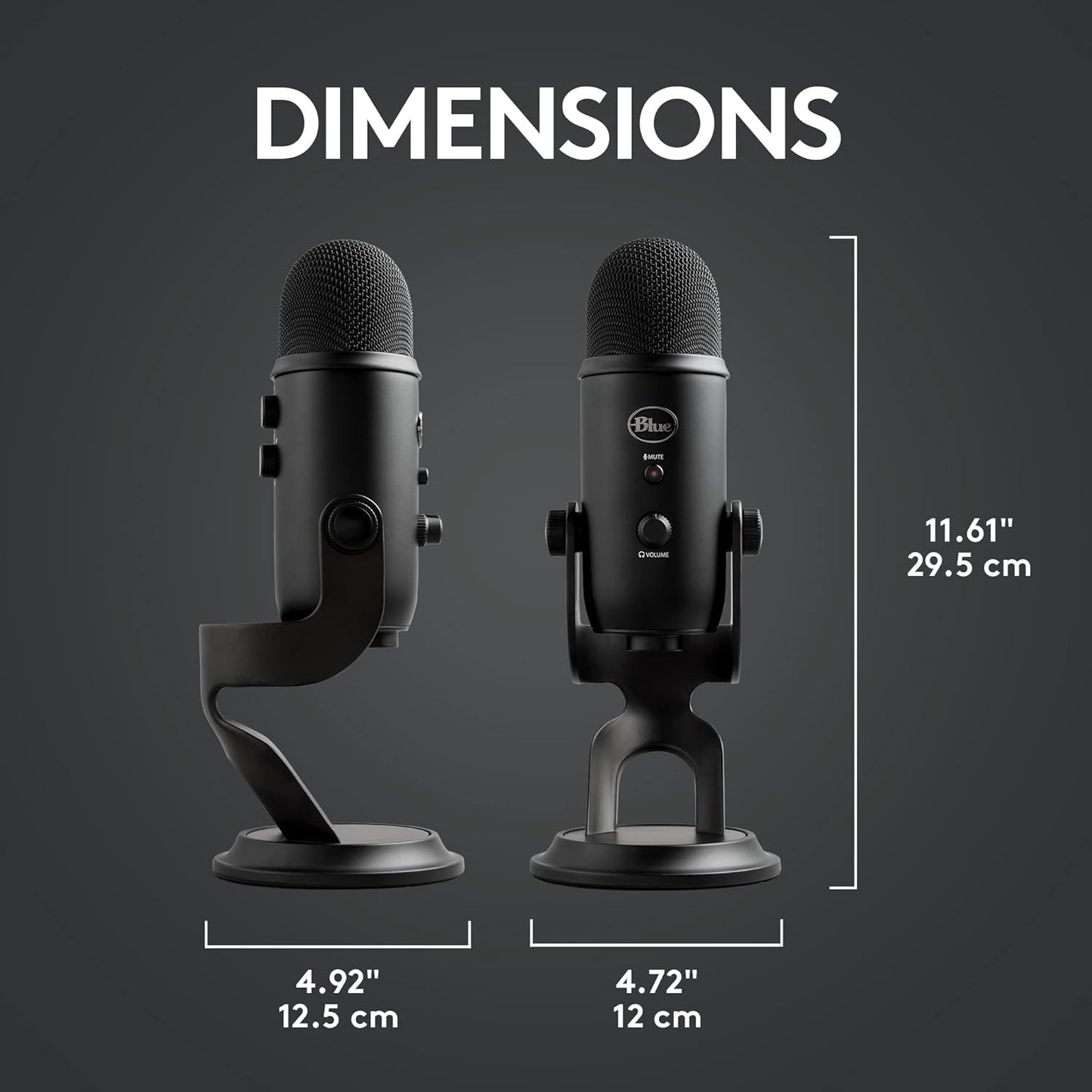 2026 2025 Logitech for Creators Microphone USB Blue Yeti (Noir)