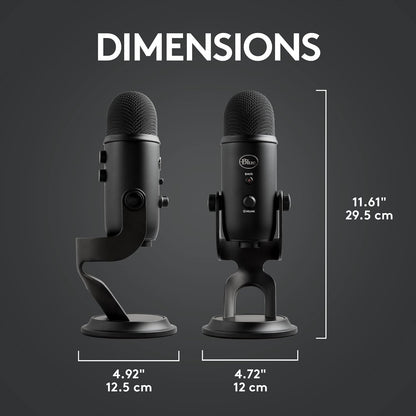 2026 2025 Logitech for Creators Microphone USB Blue Yeti (Noir)