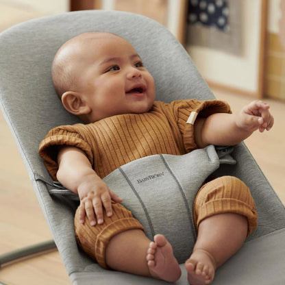 2026 2025 BabyBjorn Bouncer Bliss - Jersey 3D - Gris Clair