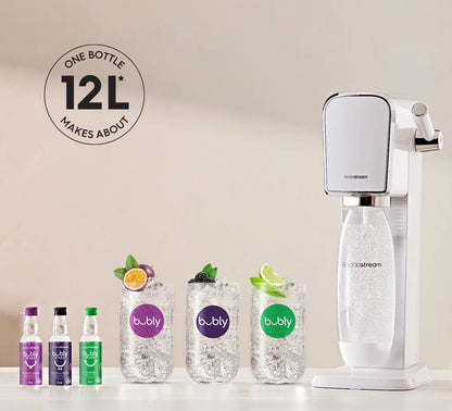 2026 2025 SodaStream Terra Machine à Eau Pétillante Bundle (Noir), avec CO2, Bouteilles Compatibles Lave-Vaisselle et Arômes Bubly Drops