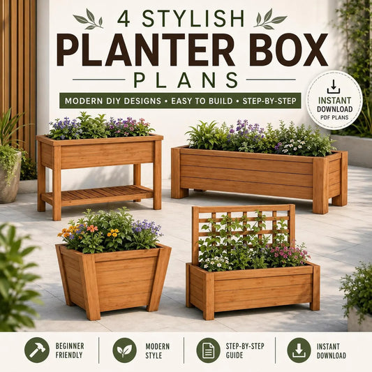 Modern Cedar Planter Box Plans | 4 DIY Raised Garden Bed