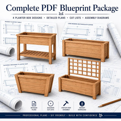 Modern Cedar Planter Box Plans | 4 DIY Raised Garden Bed