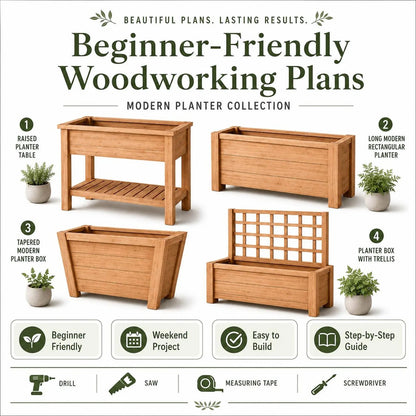 Modern Cedar Planter Box Plans | 4 DIY Raised Garden Bed